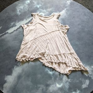 Free People Flowy Asymmetrical Striped Tunic